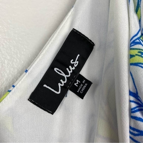 Lulu's Sunrise in Paradise Blue Multi Tropical Print Maxi Dress Size M NWT - Picture 13 of 15